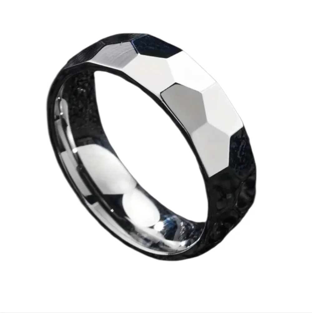 New Stainless Steel Textured Ring Size 12